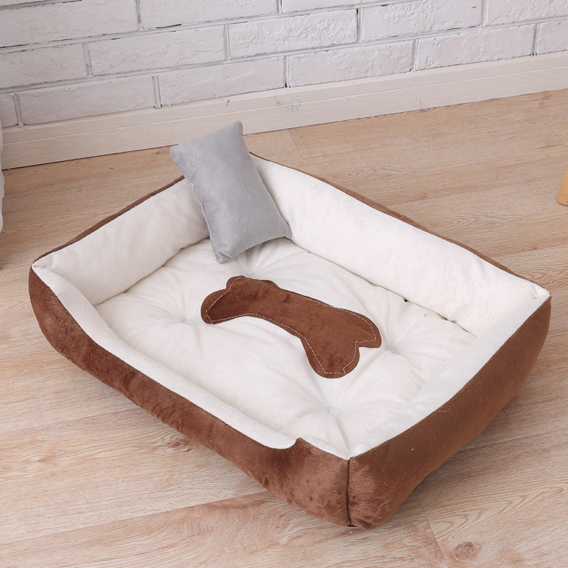 Dog paw print pet mattress