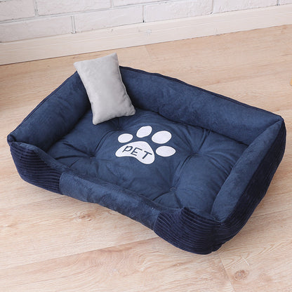 Dog paw print pet mattress