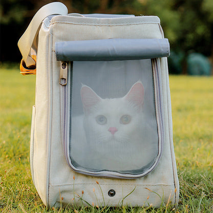 Winter Warm Cage Canvas Dog Backpack Cat Supplies Bag