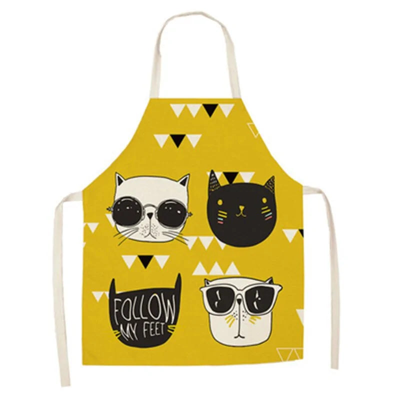 Cute Cat Print Cooking Kitchen Apron